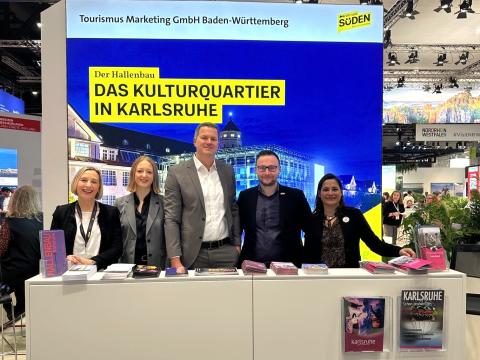 Das Team der KTG Karlsruhe Tourismus GmbH auf der ITB in Berlin